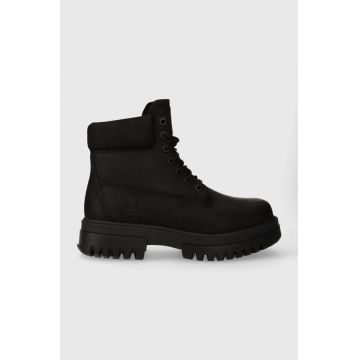 Timberland cizme din piele intoarsa Arbor Road WP Boot barbati, culoarea negru, TB0A5YMN0151