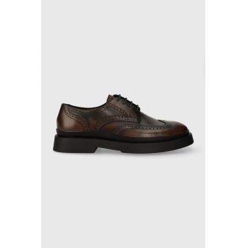 Vagabond Shoemakers pantofi de piele MIKE barbati, culoarea maro, 5663.018.33