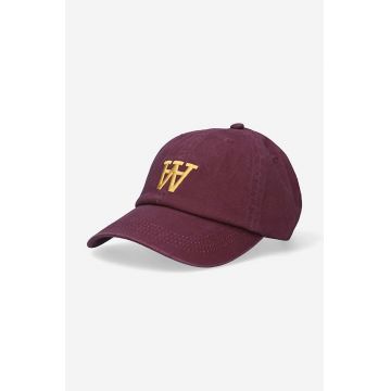 Wood Wood șapcă de baseball din bumbac Eli AA Cap culoarea rosu, cu imprimeu 10230812.7083-BURGUND