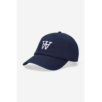 Wood Wood șapcă de baseball din bumbac Eli AA culoarea albastru marin, cu imprimeu 10250811.7083-OFFWHITE