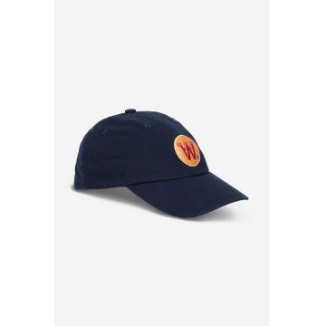 Wood Wood șapcă de baseball din bumbac Eli Badge culoarea albastru marin, cu imprimeu 10280800.7083-OFFWHITE