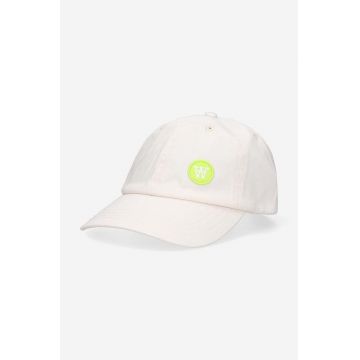 Wood Wood șapcă de baseball din bumbac Eli culoarea alb, cu imprimeu 10250800.7083-OFFWHITE