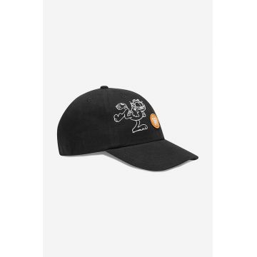 Wood Wood șapcă de baseball din bumbac X Garfield culoarea negru, cu imprimeu 30040800.7083-ORANGE