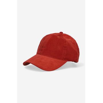 Wood Wood șapcă de baseball din catifea Low profile corduroy cap culoarea roșu, uni 12130810.9016-WARMBEIGE