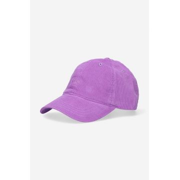 Wood Wood șapcă de baseball din catifea Low profile corduroy cap culoarea violet, uni 12130810.9016-WARMBEIGE