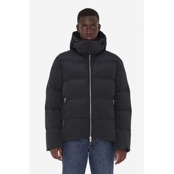 Wood Wood geacă de puf Ventus Tech Stripe Down Jacket barbati, culoarea negru, de iarna 12235910.1242-LIGHTSA
