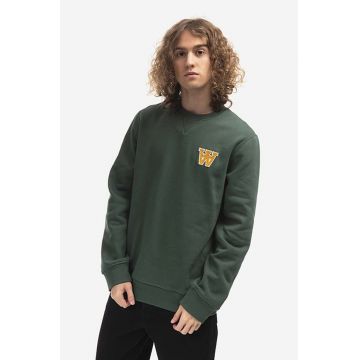 Wood Wood hanorac de bumbac Tye AA Patches Sweatshirt barbati, culoarea verde, cu imprimeu 10235602.2424-FORESTG