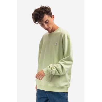Wood Wood hanorac de bumbac Tye Double A barbati, culoarea verde, neted 10915601.2424-MINT