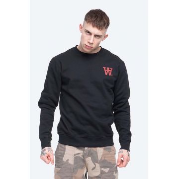 Wood Wood hanorac de bumbac Tye Sweatshirt barbati, culoarea negru, cu imprimeu 10045606.2424-BLACK