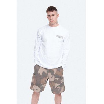 Wood Wood longsleeve din bumbac Peter culoarea alb, cu imprimeu 11935402.2469-BRIGHTWHIT