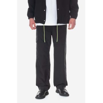 Wood Wood pantaloni bărbați, culoarea negru, drept 12245009.1283-BLACK