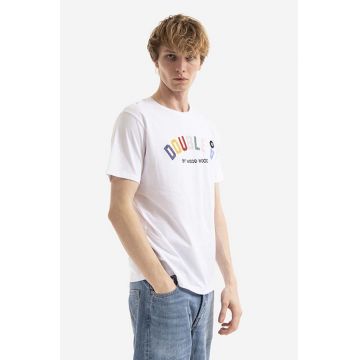 Wood Wood tricou din bumbac Ace Arch T-shirt culoarea alb, cu imprimeu 10285702.2222-WHITE