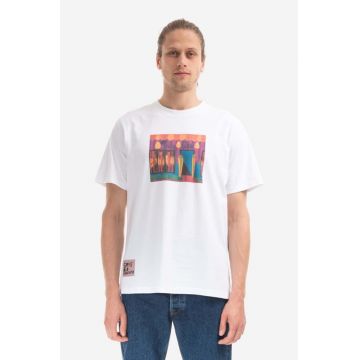 Wood Wood tricou din bumbac Bobby Paris Chic Painting T-shirt culoarea alb, cu imprimeu 12235709.2491-WHITE