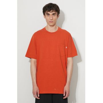 Wood Wood tricou din bumbac Bobby Pocket culoarea alb, neted
