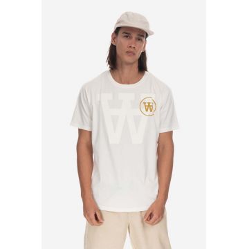 Wood Wood tricou din bumbac culoarea bej, cu imprimeu 10245700.2222-OFFWHITE
