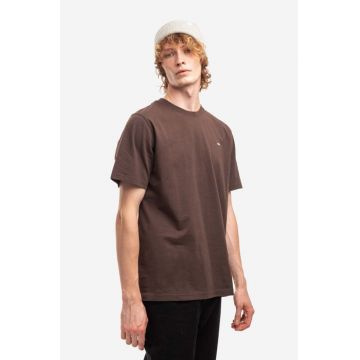 Wood Wood tricou din bumbac Sami Classic T-shirt culoarea maro, neted 12235721.2491-DARKORA