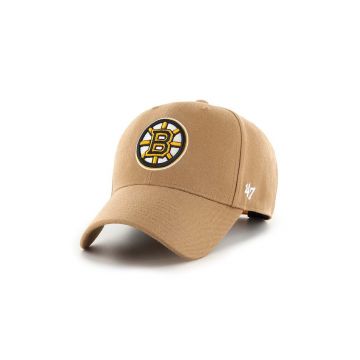47brand șapcă din amestec de lână NHL Boston Bruins culoarea bej, cu imprimeu