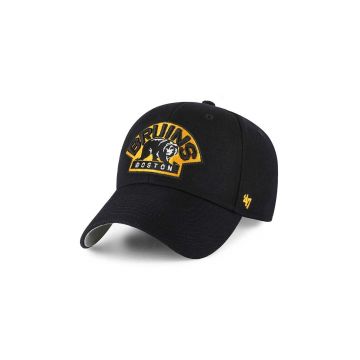 47brand șapcă din amestec de lână NHL Boston Bruins culoarea negru, cu imprimeu  H-MVP01WBV-BKE
