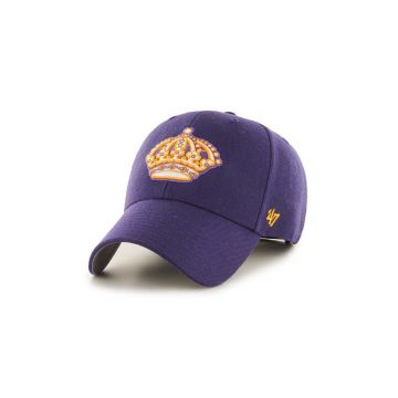 47brand șapcă din amestec de lână NHL Los Angeles Kings culoarea violet, cu imprimeu  HVIN-MVP08WBV-PP67