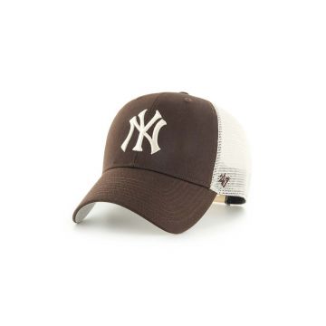 47brand șapcă MLB New York Yankees culoarea maro, cu imprimeu B-BRANS17CTP-BWC