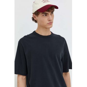 Abercrombie & Fitch tricou din bumbac culoarea negru, neted
