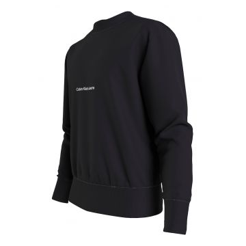 Bluza sport cu decolteu la baza gatului si logo