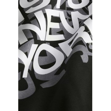 Bluza sport lejera cu imprimeu si maneci cazute