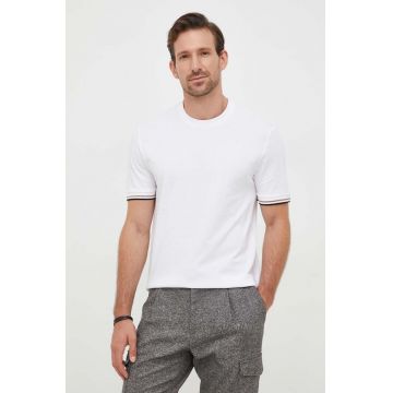 BOSS tricou din bumbac culoarea alb, uni 50501097