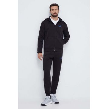 EA7 Emporio Armani trening barbati, culoarea negru
