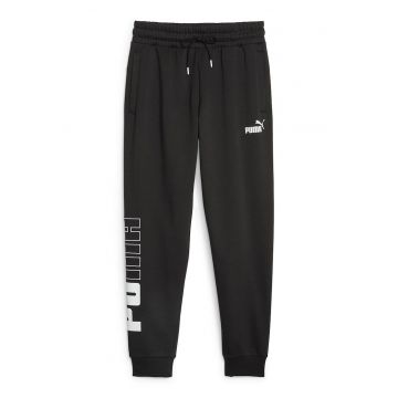 Pantaloni sport cu imprimeu logo supradimensionat Power