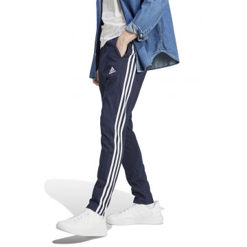 Pantaloni sport cu snur de ajustare si benzi laterale contrastante
