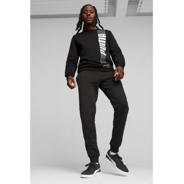 Pantaloni sport din amestec de bumbac cu imprimeu logo supradimensionat
