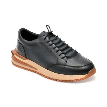 Pantofi OTTER bleumarin, 6461, din piele naturala