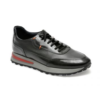 Pantofi OTTER negri, 231181, din piele naturala