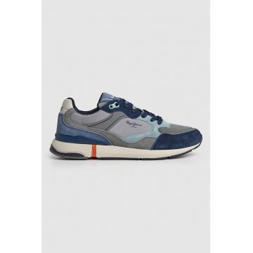 Pantofi sport colorblock cu insertii de piele intoarsa