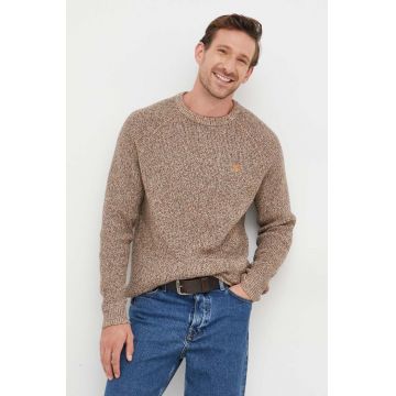 Pepe Jeans pulover de bumbac Sherwood culoarea maro