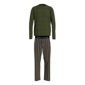Pijama de bumbac organic cu pantaloni lungi