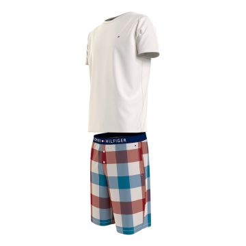 Pijama de bumbac organic cu pantaloni scurti