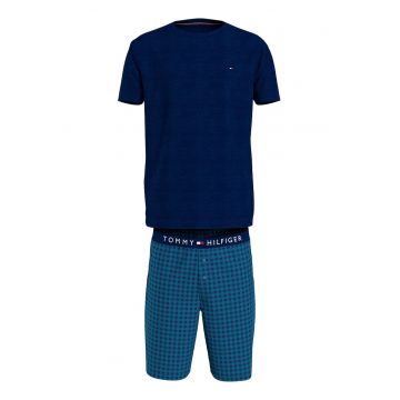 Pijama de bumbac organic cu pantaloni scurti