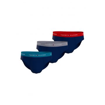 Set de chiloti cu banda logo in talie - 3 perechi