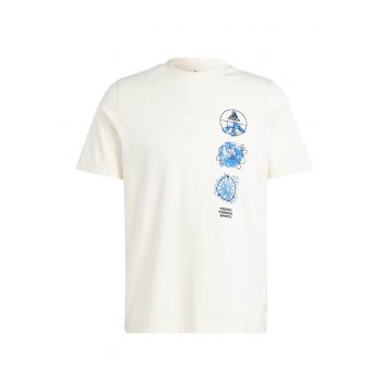 Tricou cu imprimeu si decolteu la baza gatului Change Triple