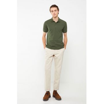 Tricou polo de bumbac cu aspect pique