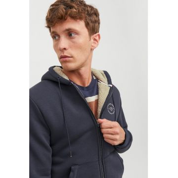 Hanorac cu fermoar si captuseala din fleece