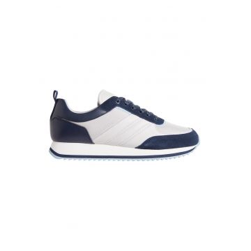 Pantofi sport cu garnituri de piele intoarsa