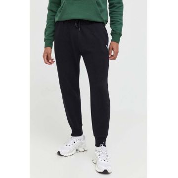 Abercrombie & Fitch pantaloni de trening culoarea negru, neted