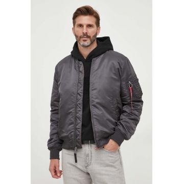 Alpha Industries geaca bomber MA-1 VF 59 barbati, culoarea gri, de tranzitie