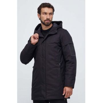 Boss Green geaca BOSS GREEN barbati, culoarea negru, de iarna