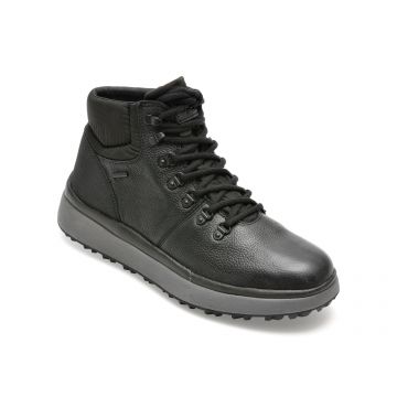 Ghete GEOX negre, U36FZD, din piele naturala