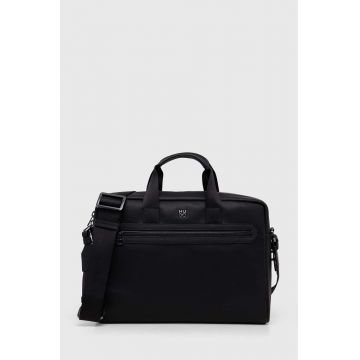 HUGO geanta laptop culoarea negru