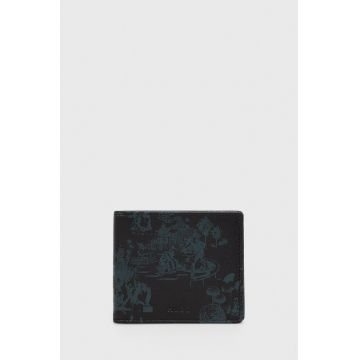 HUGO portofel de piele barbati, culoarea negru